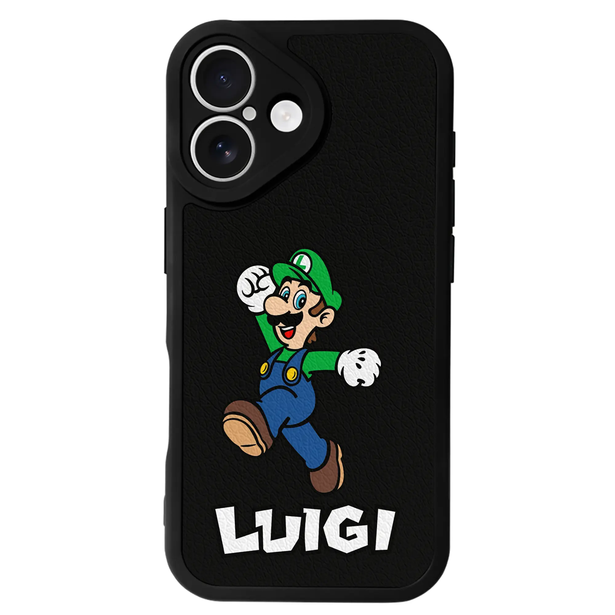 マリオ グッズ ルイージ - IPhone 16シリーズ対応 ・ シリコンスマホケース ・ レザー調 ・ 高精度フィット ・ 耐衝撃 ・ ワイヤレス充電対応 ・ 精密カット